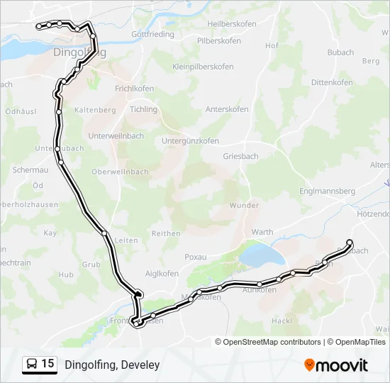 15 Bus Line Map