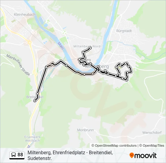88 Bus Line Map