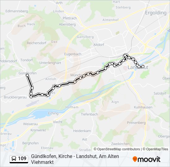 109 Bus Line Map