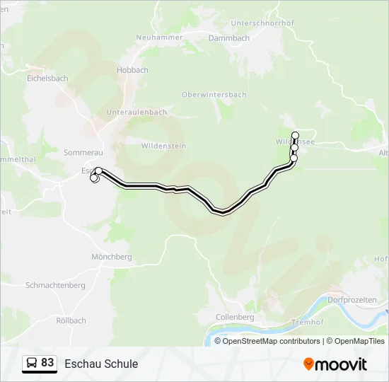83 Bus Line Map