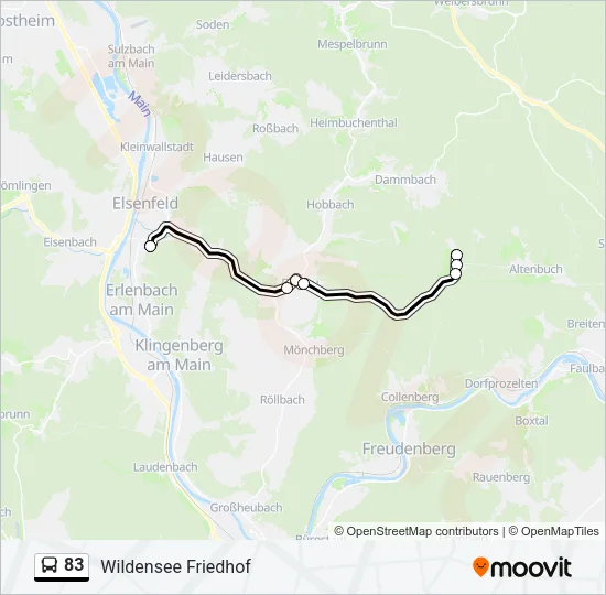 83 Bus Line Map