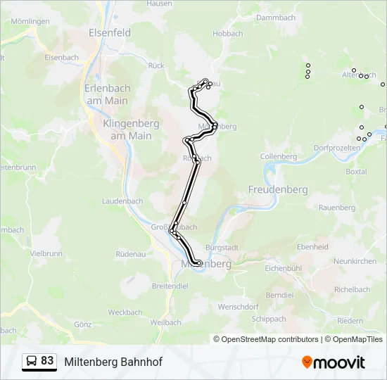 83 Bus Line Map