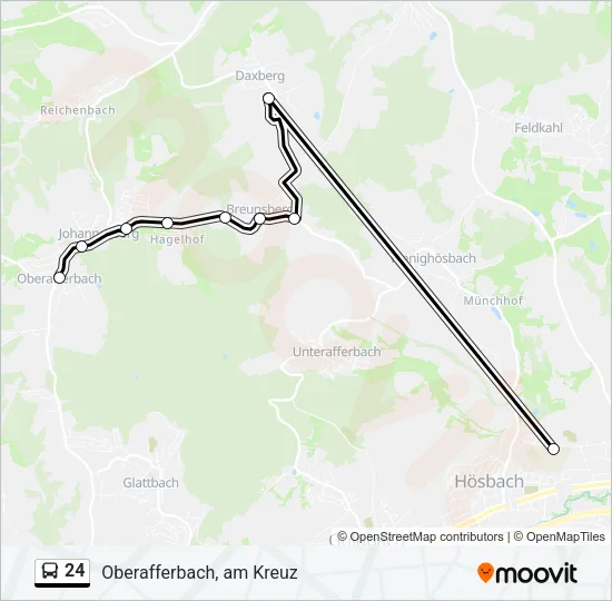 24 Bus Line Map