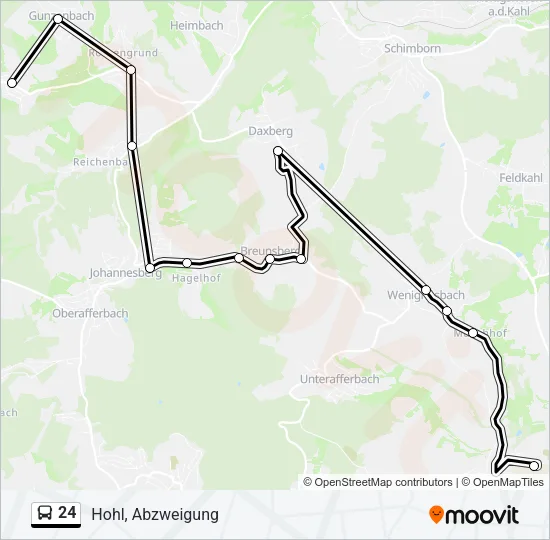 24 Bus Line Map