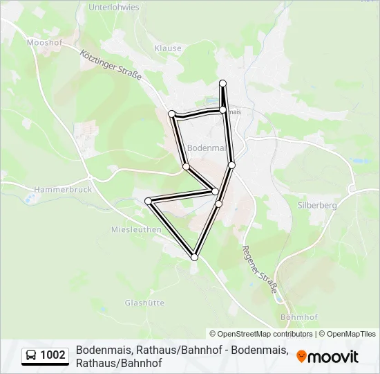 1002 Bus Line Map
