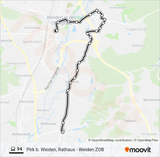 94 Bus Line Map