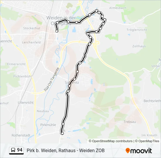 94 Bus Line Map
