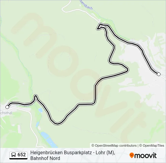 Автобус 652: карта маршрута
