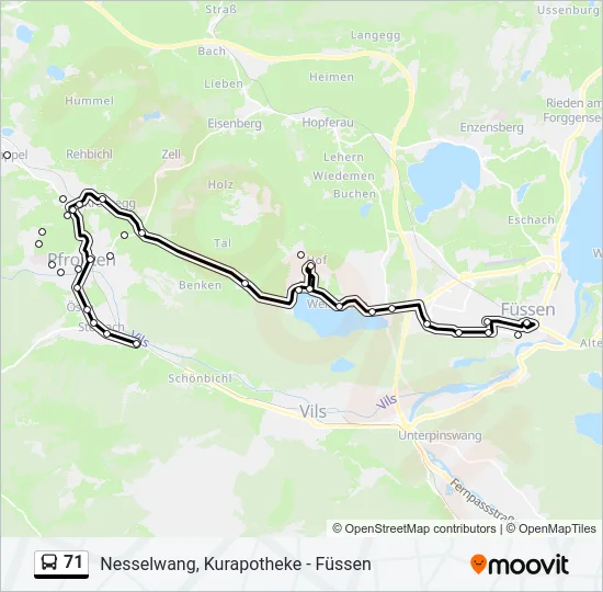  71: карта маршрута
