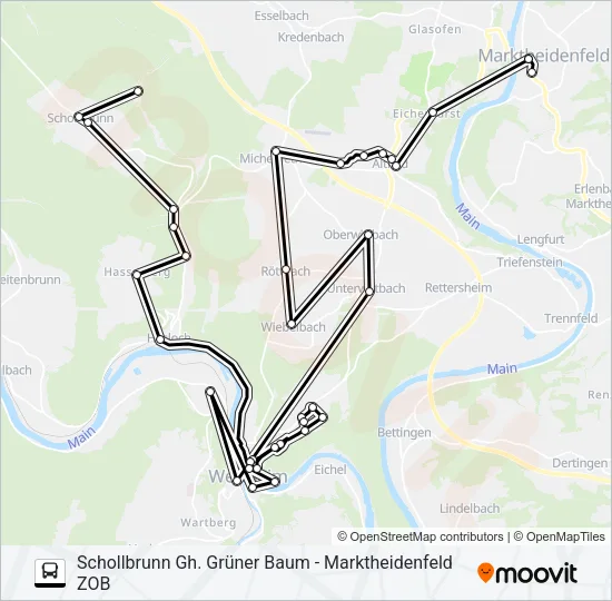 662 RUFBUS Bus Line Map