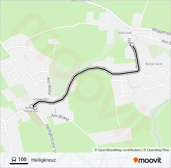 100 Bus Line Map