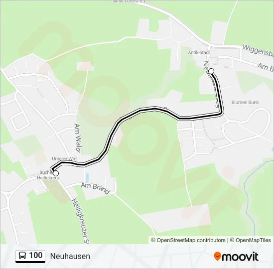 100 Bus Line Map