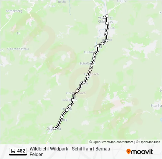 Автобус 482: карта маршрута