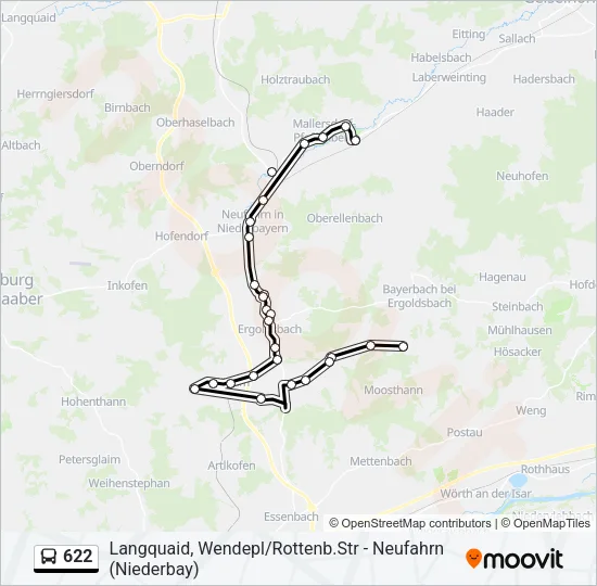 622 Bus Line Map