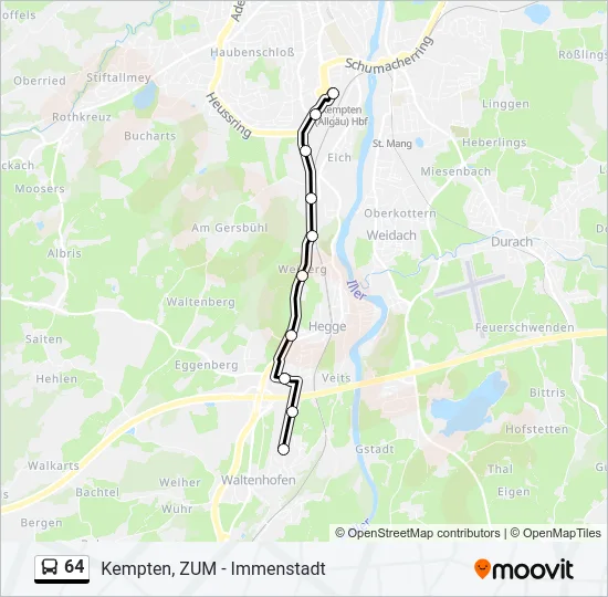 64 Bus Line Map