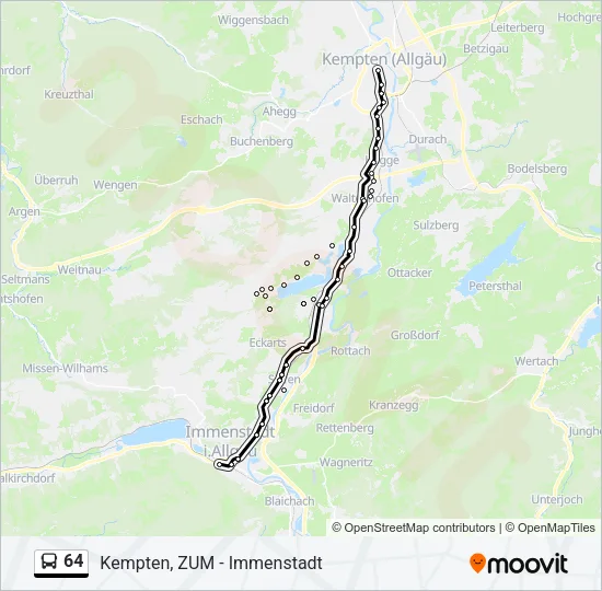 64 Bus Line Map