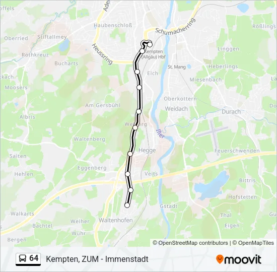 64 Bus Line Map