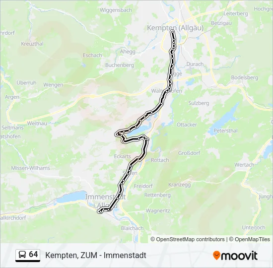 64 Bus Line Map