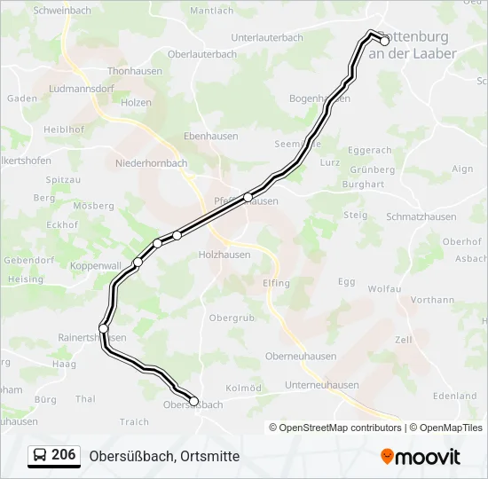 206 Bus Line Map