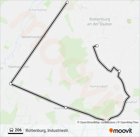 206 Bus Line Map
