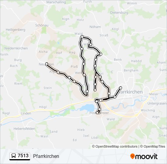 7513 Route: Schedules, Stops & Maps - Pfarrkirchen (Updated)