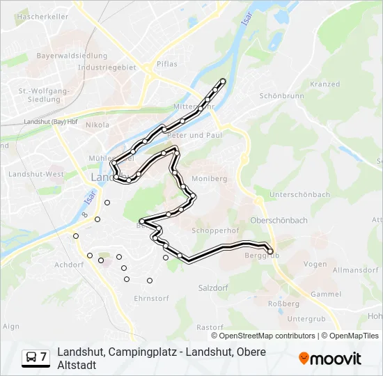 7 Bus Line Map