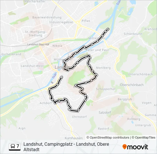 7 Bus Line Map