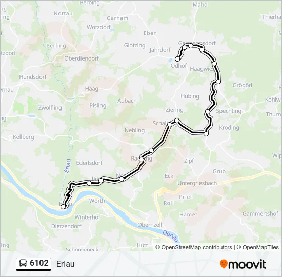 6102 Bus Line Map