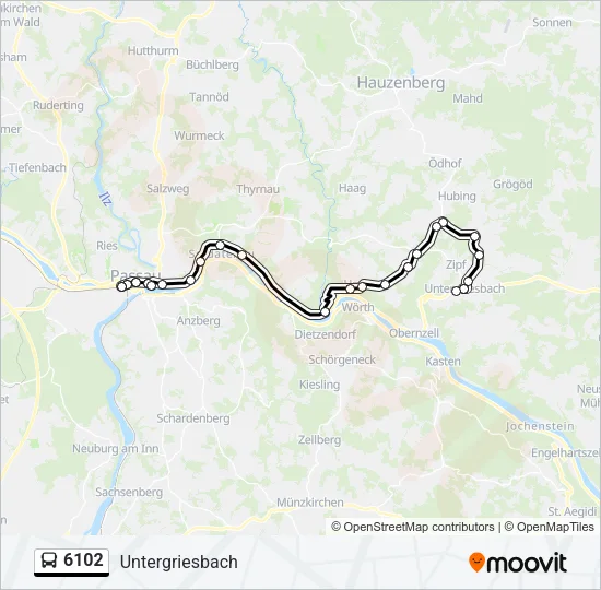 6102 Bus Line Map