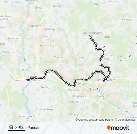 6102 Bus Line Map
