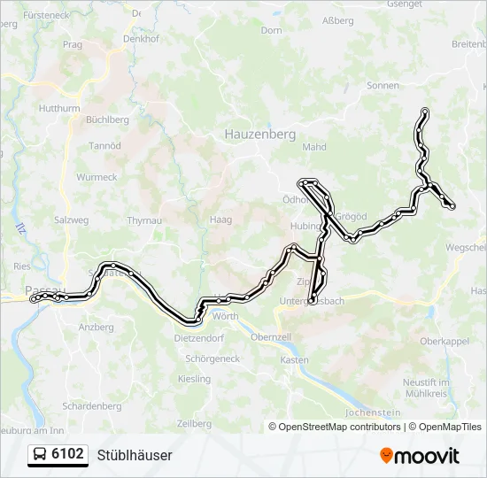 6102 Bus Line Map