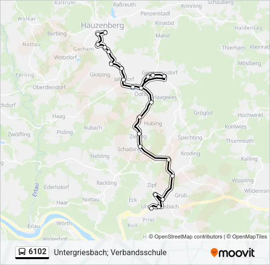 6102 Bus Line Map