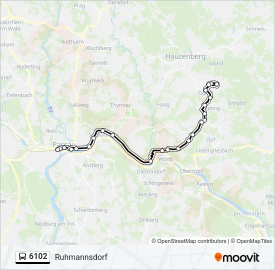 6102 Bus Line Map