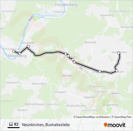 82 Bus Line Map