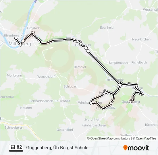 82 Bus Line Map