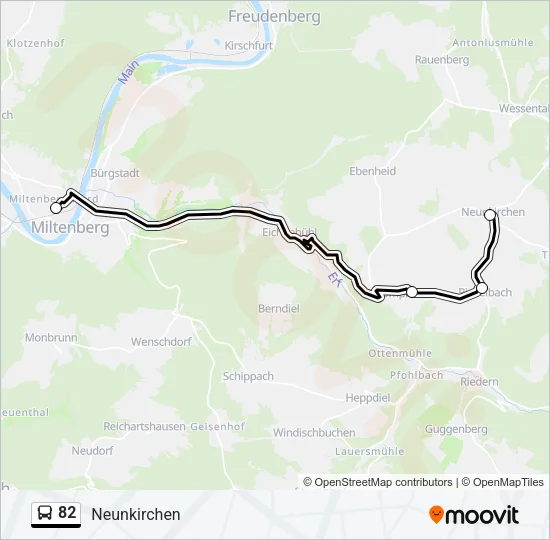 82 Bus Line Map