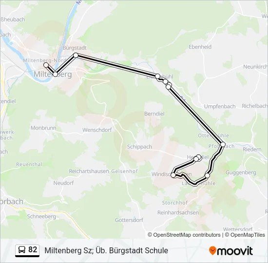 82 Bus Line Map