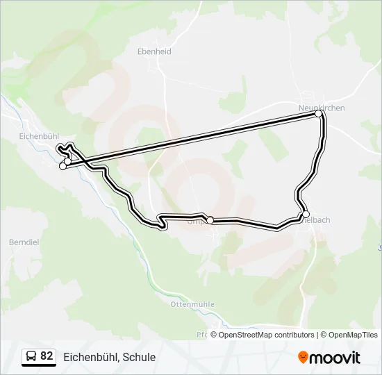 82 Bus Line Map