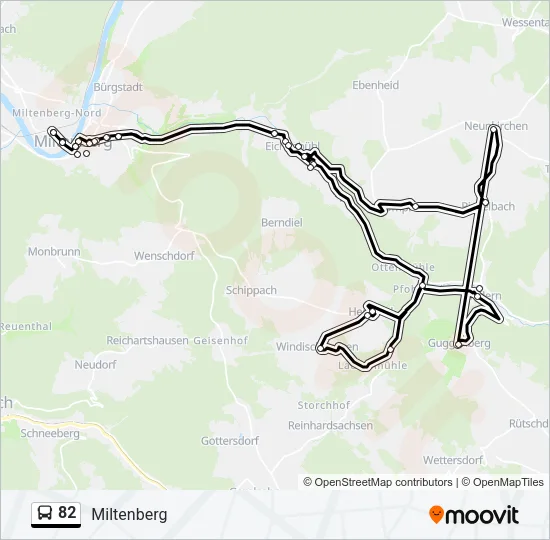 82 Bus Line Map