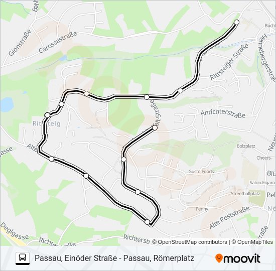 Автобус ZUSATZBUS L7: карта маршрута