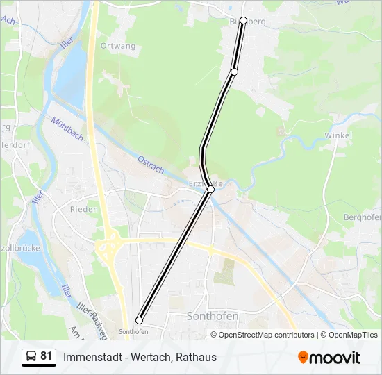81 Bus Line Map