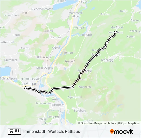 81 Bus Line Map