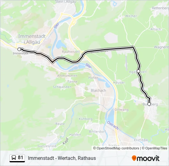 81 Bus Line Map