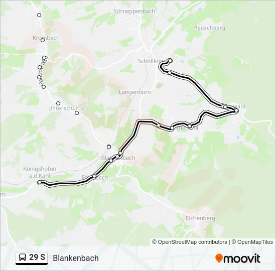 29 S Bus Line Map