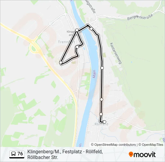 76 Bus Line Map