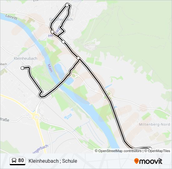 Автобус 80: карта маршрута
