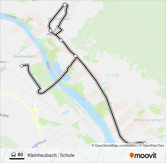 80 Bus Line Map