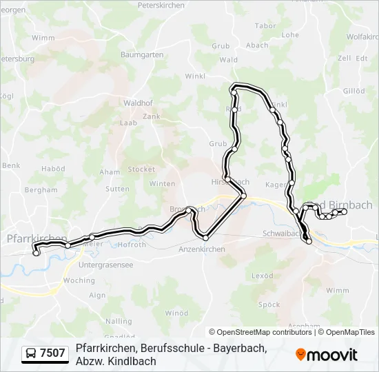 7507 Bus Line Map