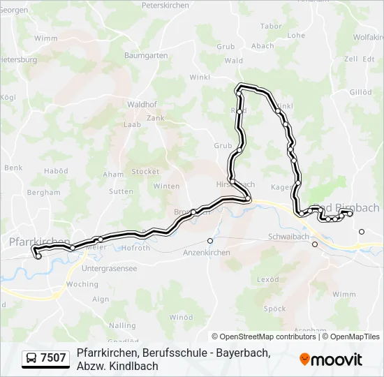 7507 Bus Line Map
