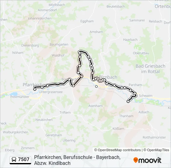 7507 Bus Line Map